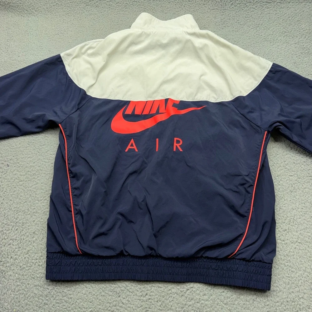 Nike BQ0295-100 Mens Size Large Air Jordan Tinker Legacy Navy Windbreaker Jacket
